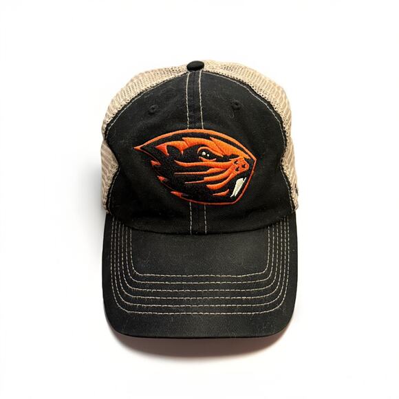 47 Brand Mens Black Oregon State Beavers OSU Adjustable SnapBack Hat Cap OSFA - Picture 1 of 11